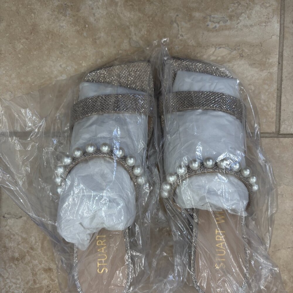 NWT! Stuart Weitzman Goldie 60 Block Slide - Picture 3 of 7